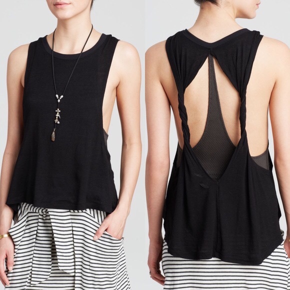 Free People Tops - Free People Jersey Layered Twist back tank